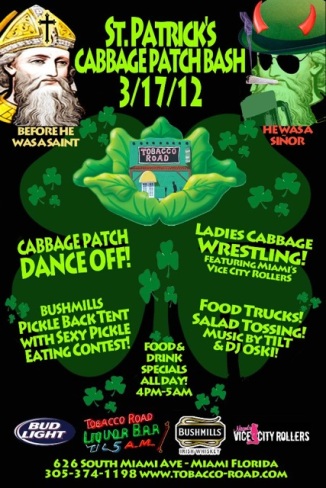 Tobacco Road St. Patrick's Day Cabbage Patch Bash