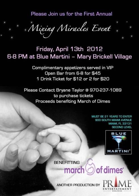 March of Dimes Blue Martini Brickell Fundraiser